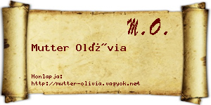 Mutter Olívia névjegykártya